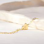 Engravable Heart Paperclip Chain Bracelet