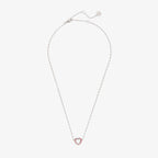 Stone & Enamel Heart Pendant Necklace
