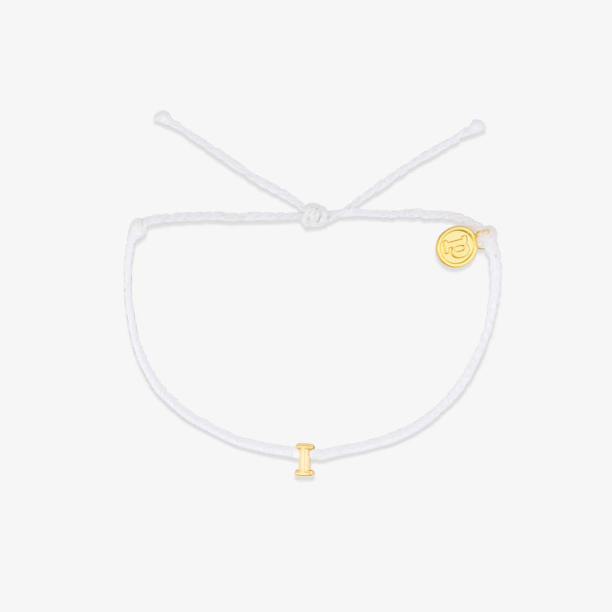 White Alphabet Bubble Charm Bracelet