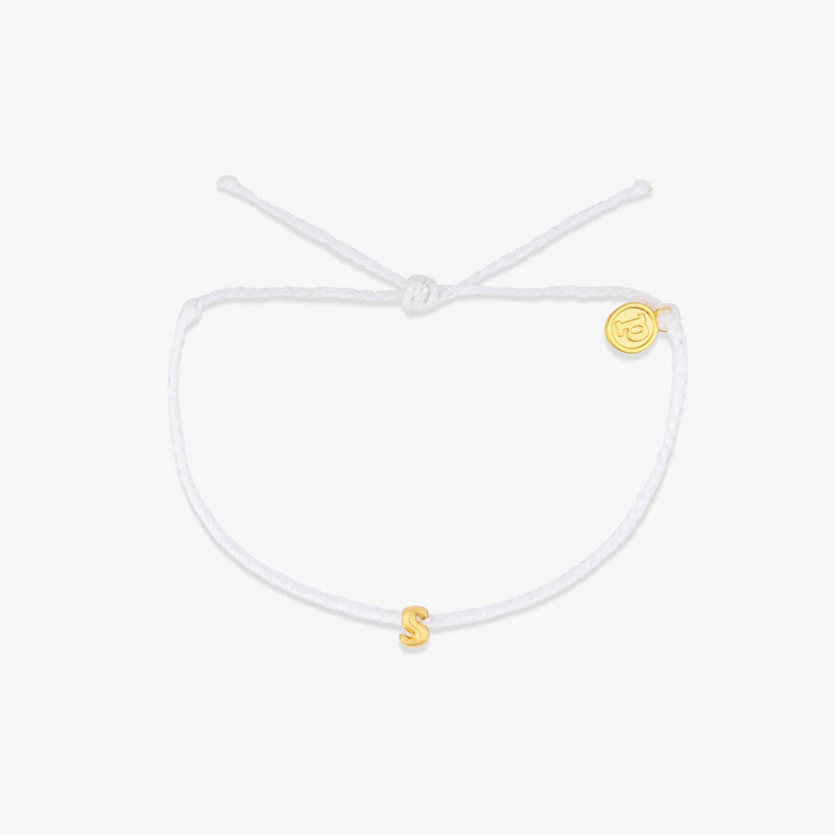 White Alphabet Bubble Charm Bracelet